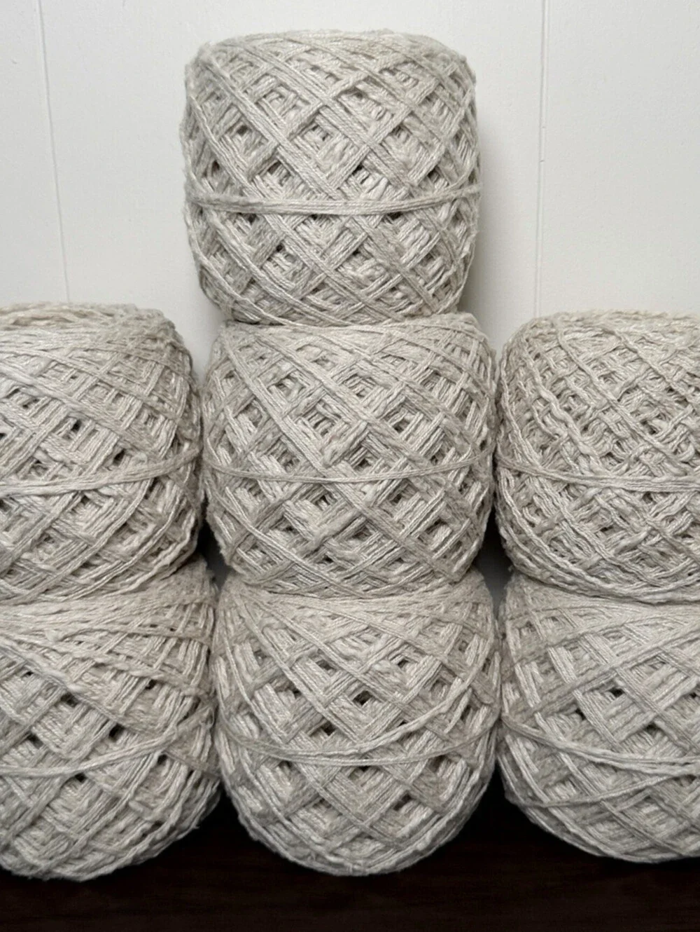 Reclaimed Cotton Blend DK/Sport Yarn 1296-1374 Yds Oatmeal 600g (7 Cakes)